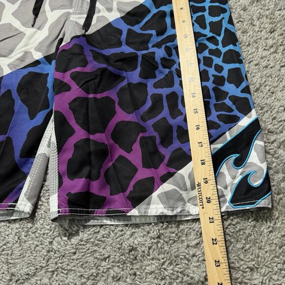 Billabong Y2K Board Shorts Mens TAJ Burrow Swim Trunks 10" Drawstring Size 33 - Picture 7 of 10